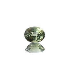 グリーンクリソベリル(宝石名クリソベリル)スリランカ/マダガスカル産 0.39ct 識別済[231225025]4.8x3.7mm前後