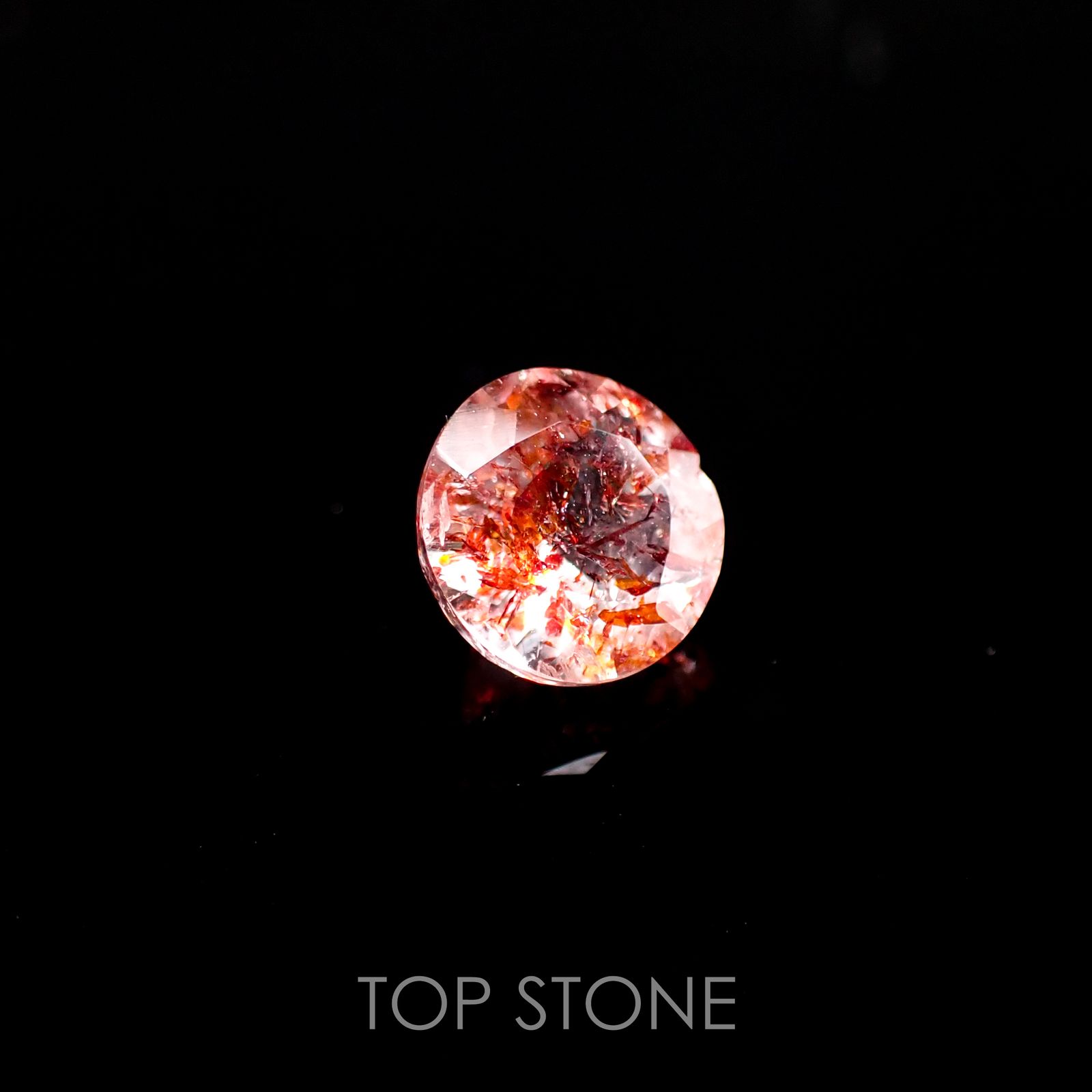 ファイヤークォーツ ナイジェリア産 ルース 1.38ct[210510704]7.3×7.3mm前後