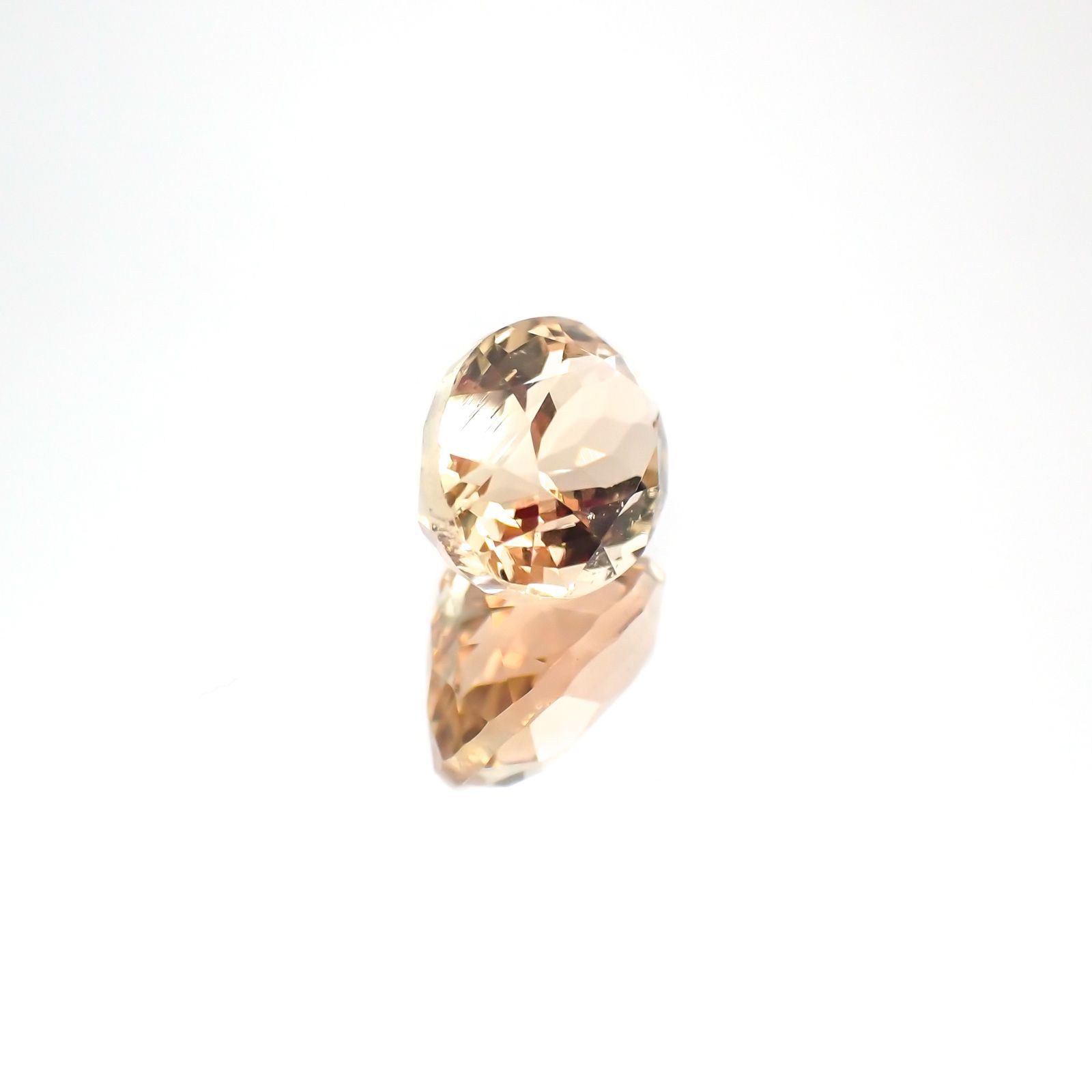 バイカラーオレゴンサンストーン(宝石名バイカラー・ラブラドライト)アメリカ・オレゴン州産 2.099ct ソ付(彩珠)[231124118]9x7.1mm前後
