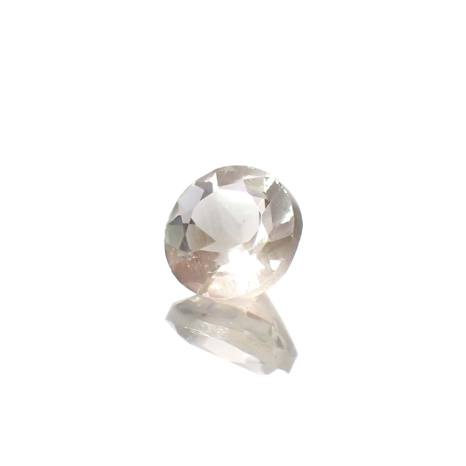 バイカラーオレゴンサンストーン(宝石名バイカラー・ラブラドライト)アメリカ・オレゴン州産 0.47ct 識別済[231124122]5.1x5.1mm前後