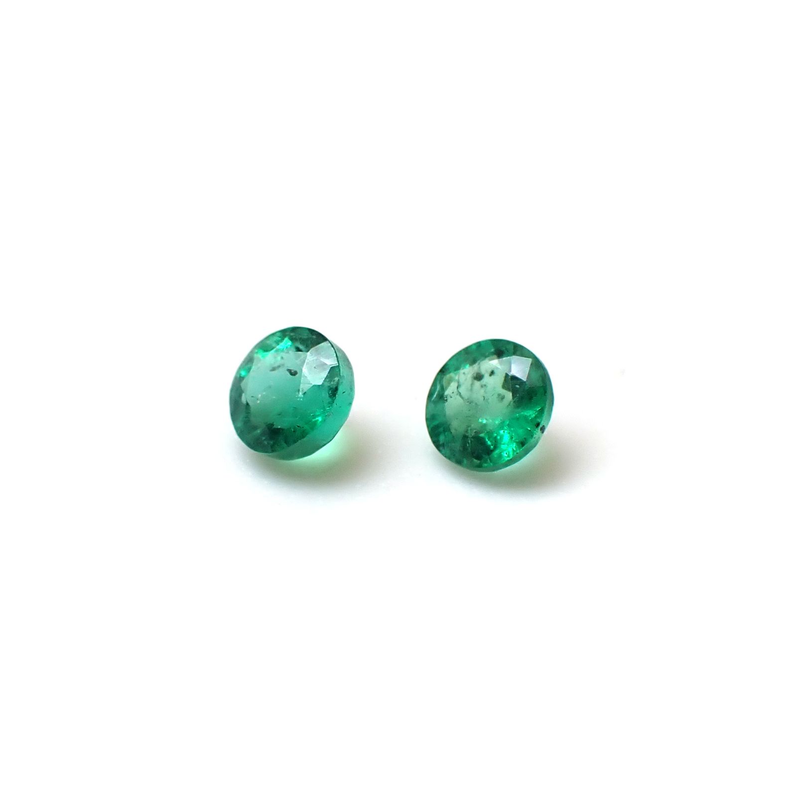 ◇ペアセット◇エメラルド コロンビア産 0.24ct(2pcs合計) [250430245]2.9x2.9mm前後