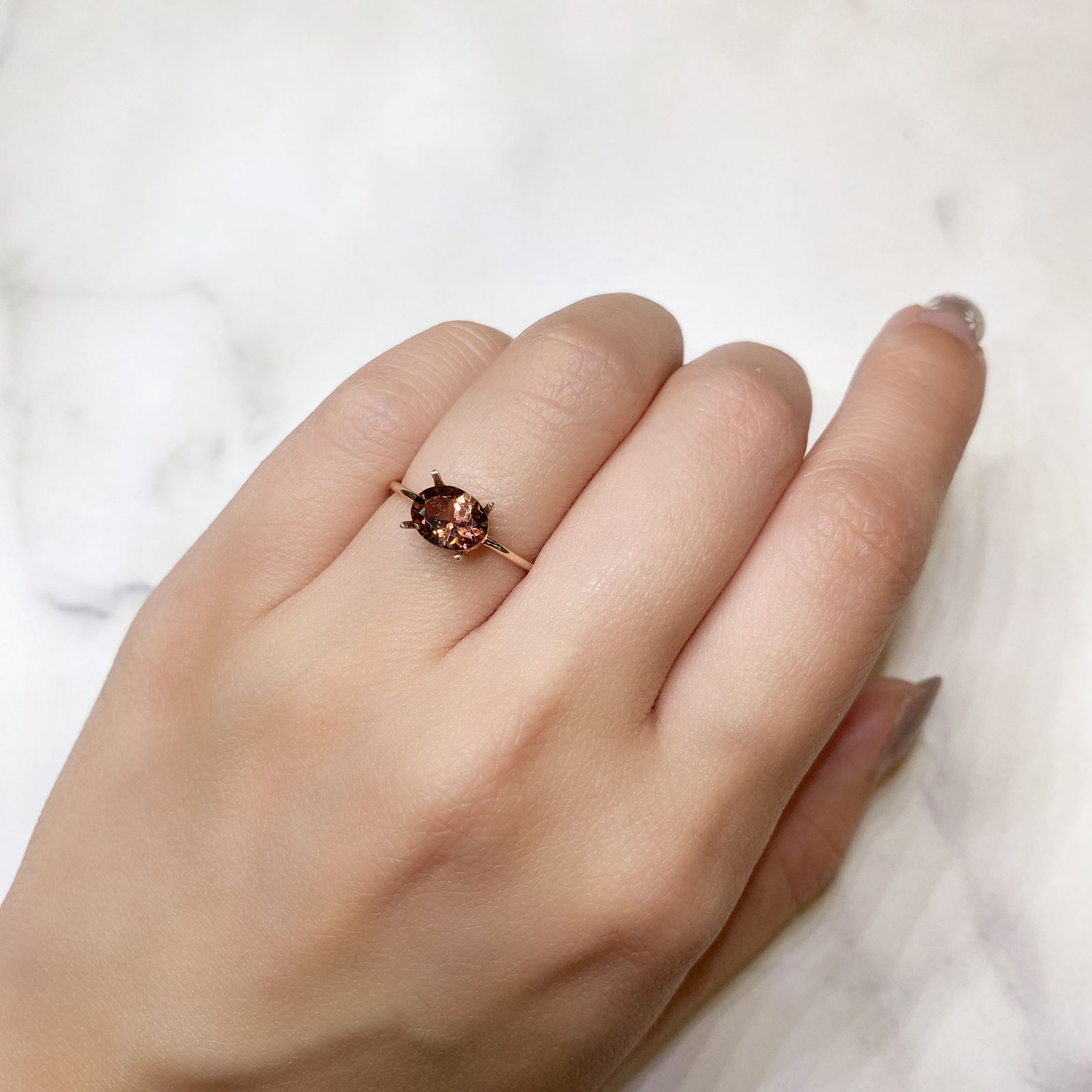 バイカラートルマリン(宝石名バイカラー・トルマリン) コンゴ民主共和国産 1.255ct ソ付(彩珠)[211013597]8×6mm前後
