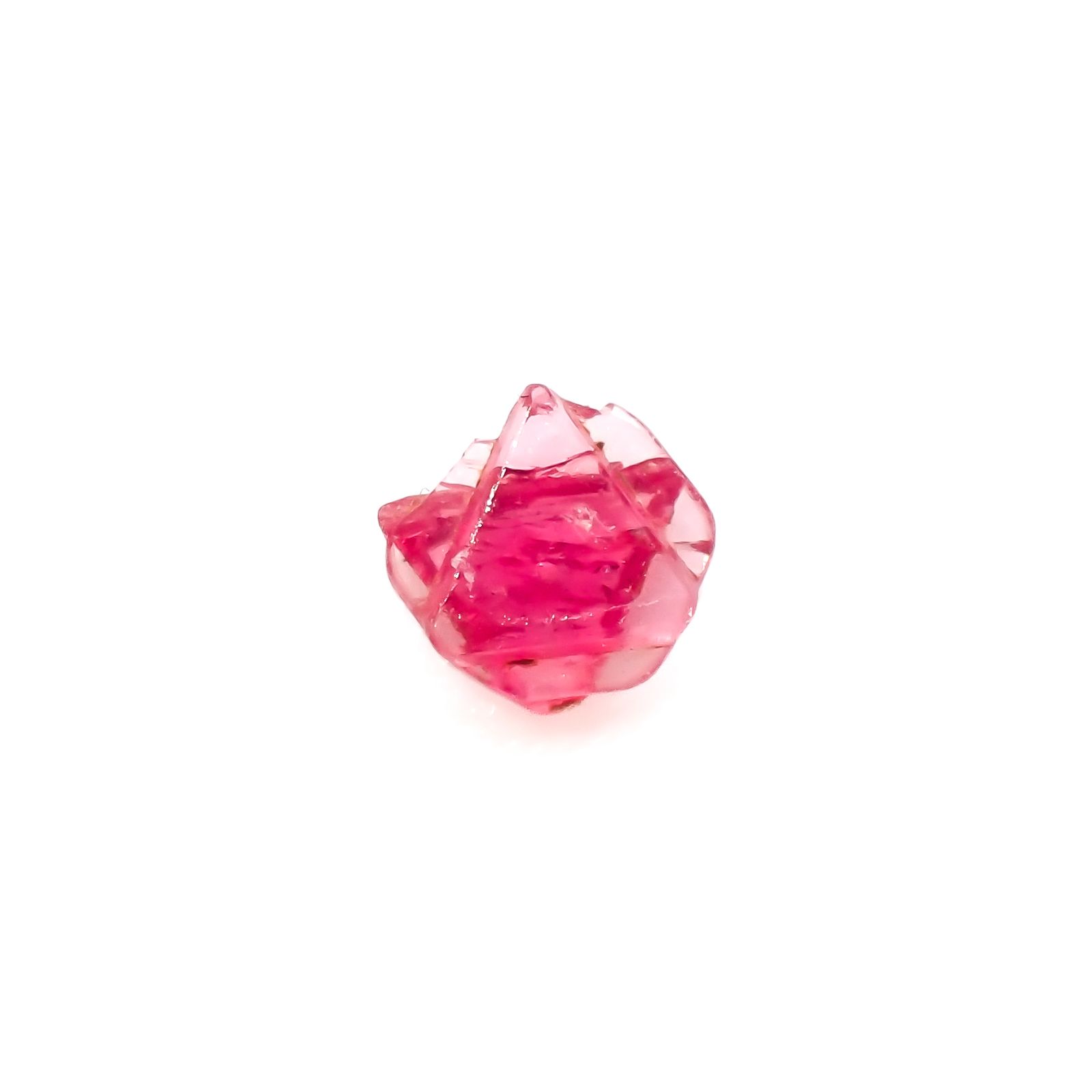 ツインクリスタルスピネル(スピネル式双晶）原石 ビルマ産 0.075ct[231124055]3x3mm前後