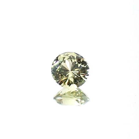 グリーンクリソベリル(宝石名クリソベリル)スリランカ/マダガスカル産 0.36ct 識別済[231225023]4.3x4.2mm前後