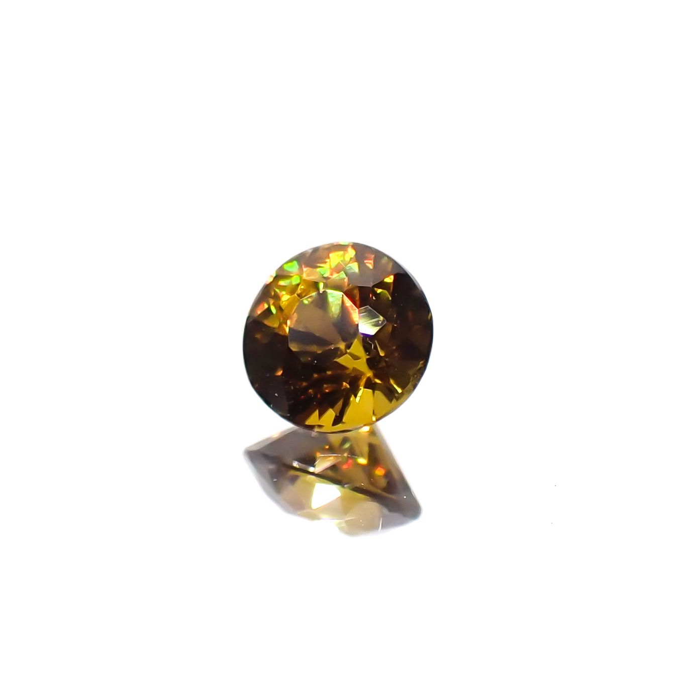 アンドラダイトグロッシュラーガーネット(宝石名アンドラダイト/グロッシュラー・ガーネット)ナミビア産 0.46ct 識別済[231224552]4.5x4.5mm前後