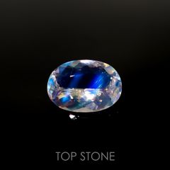 レインボームーンストーン(宝石名ラブラドライト) マダガスカル産 3.499ct ソ付(彩珠)[210410405]12.2×9mm前後