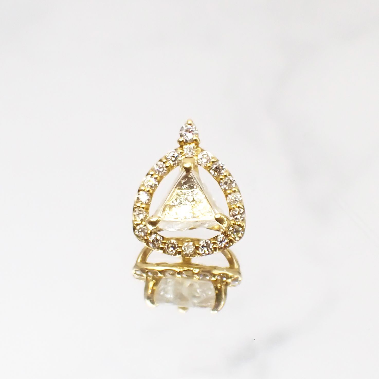 ◇La Clarte(ラ・クラルテ)◇K18マクルダイヤモンド ペンダント カナダ産 0.41ct[220115337]9.7x7.9mm前後