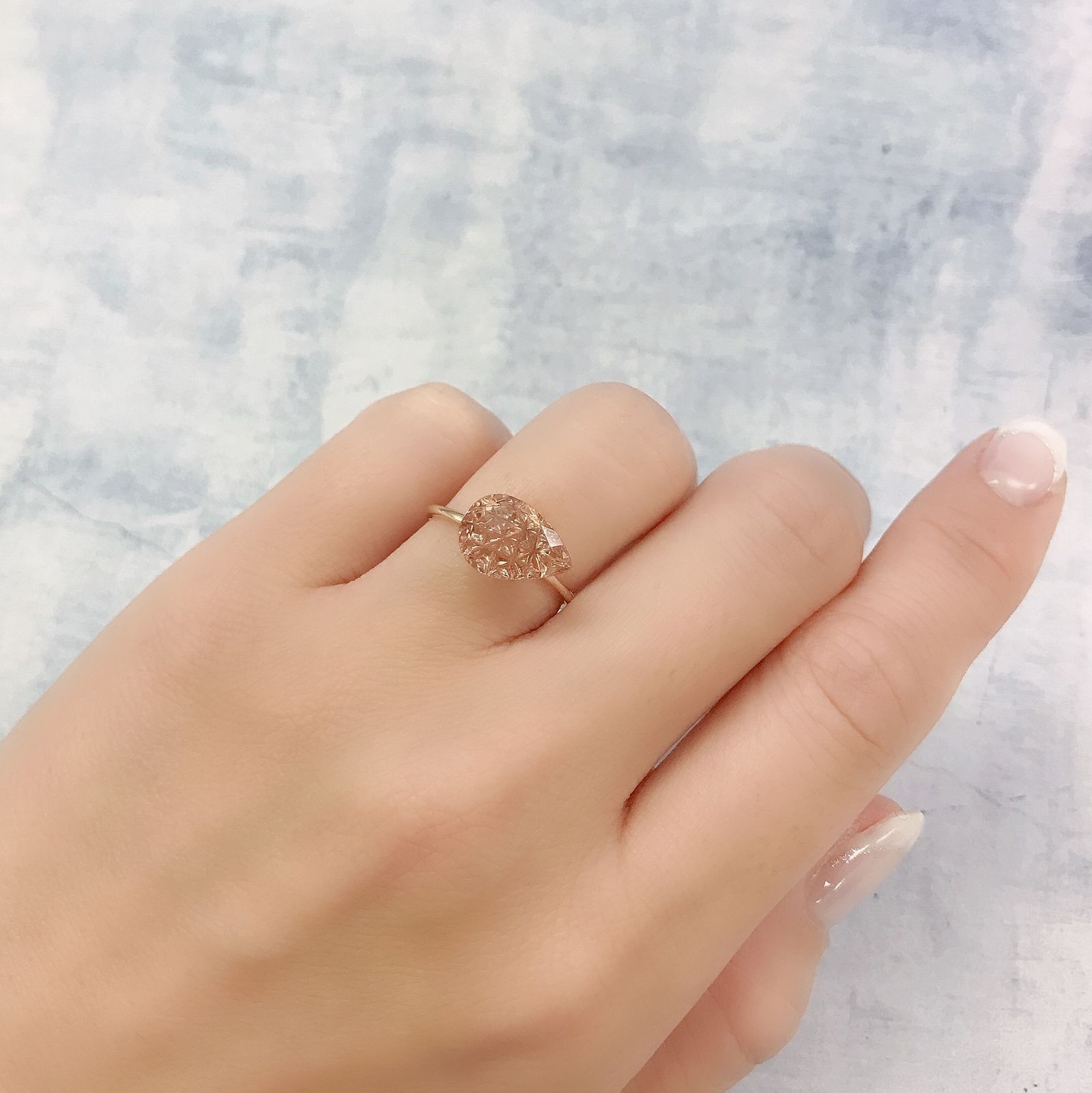 ◇甲州貴石切子Plus Three◇オレンジトルマリン(宝石名トルマリン) カード付き ブラジル産 2.47ct 識別済[220716747]11.8x8.1mm前後