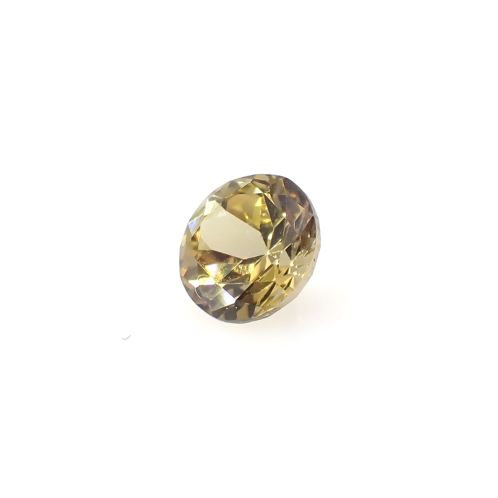イエローゾイサイト タンザニア産 0.63ct[240427135]5.2x5.1mm前後