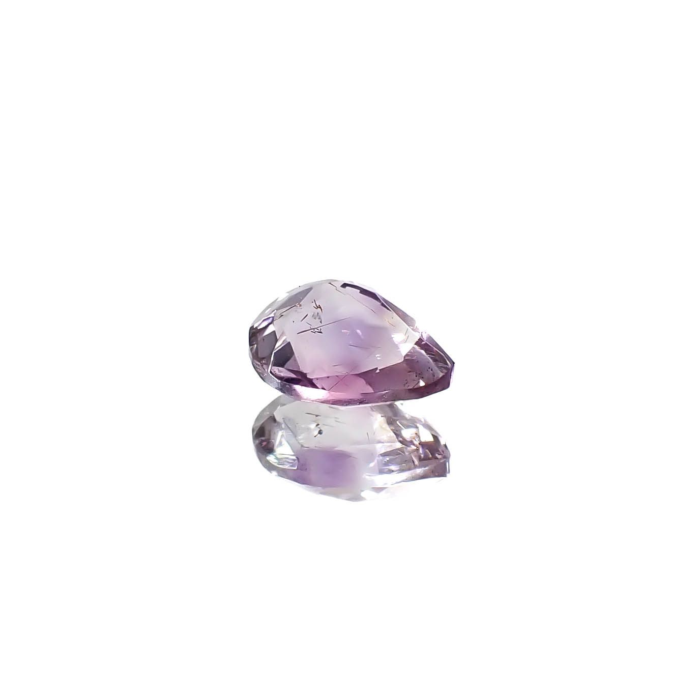 ◇チェッカーカット◇アメジストエレスチャル ブラジル産 1.95ct [250730852]9.5x7.2mm前後