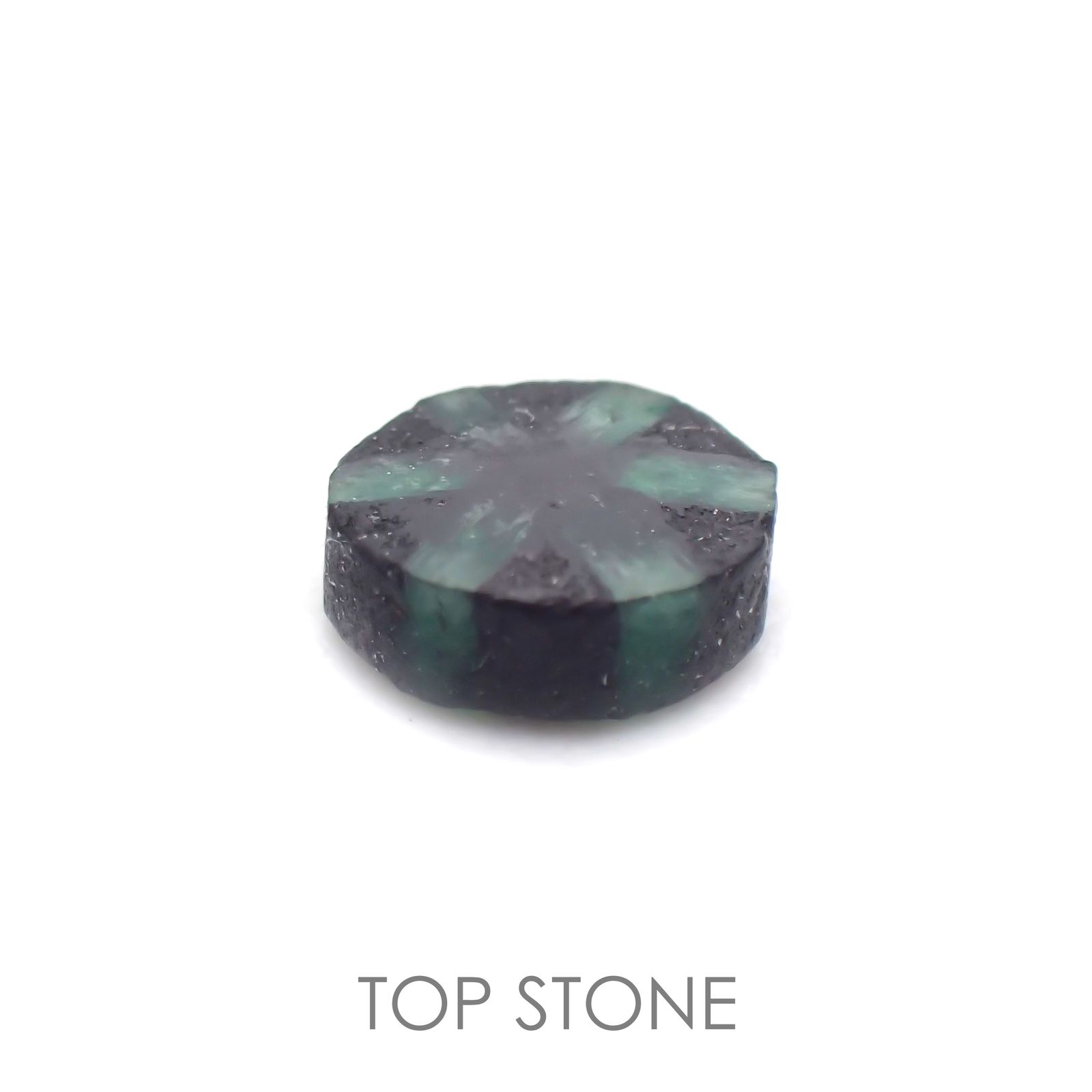 トラピッチェエメラルド(宝石名エメラルド) コロンビア産 原石・結晶 0.22ct 識別済[20128969]4×3.9mm前後