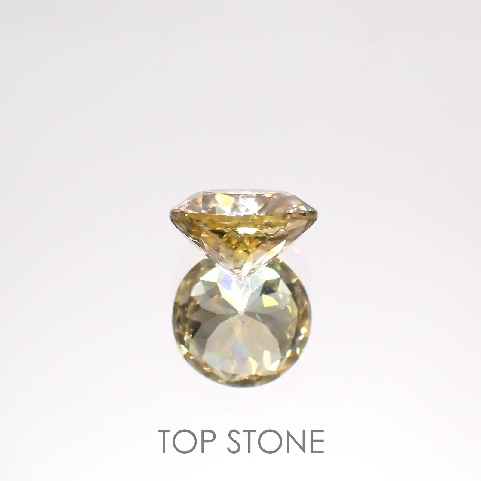 イエロージルコン(宝石名ジルコン)スリランカ/カンボジア産 1.83ct 識別済[220114840]6.9x6.8mm前後