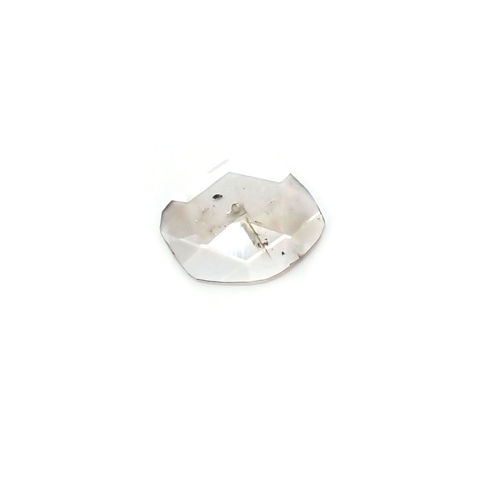 スライスダイヤモンド(宝石名ダイアモンド) 南アフリカ産 0.26ct 識別済[21036566]7.7×5.7mm前後