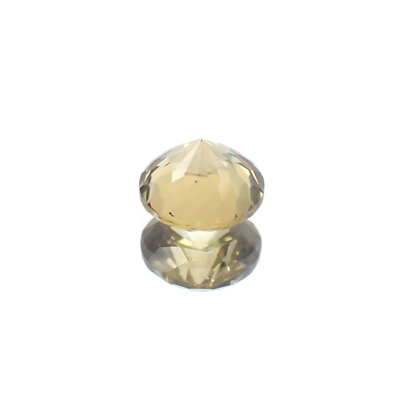 イエロージルコン(宝石名ジルコン) スリランカ/カンボジア産 0.80ct 識別済[210510692]5.2×5.1mm前後