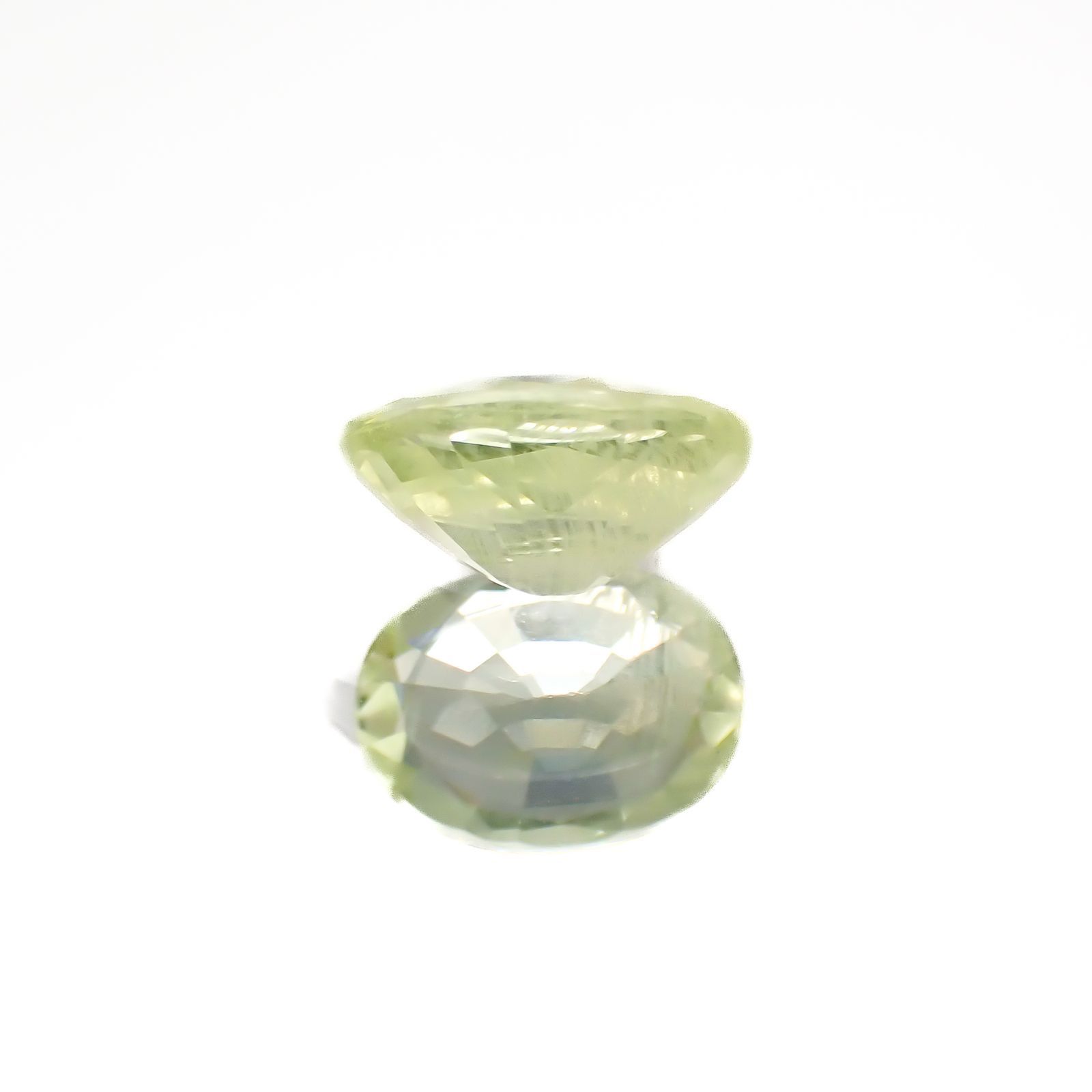 クリソベリル(宝石名クリソベリル)マダガスカル産 1.00ct 識別済[220817453]7.1x5.2mm前後