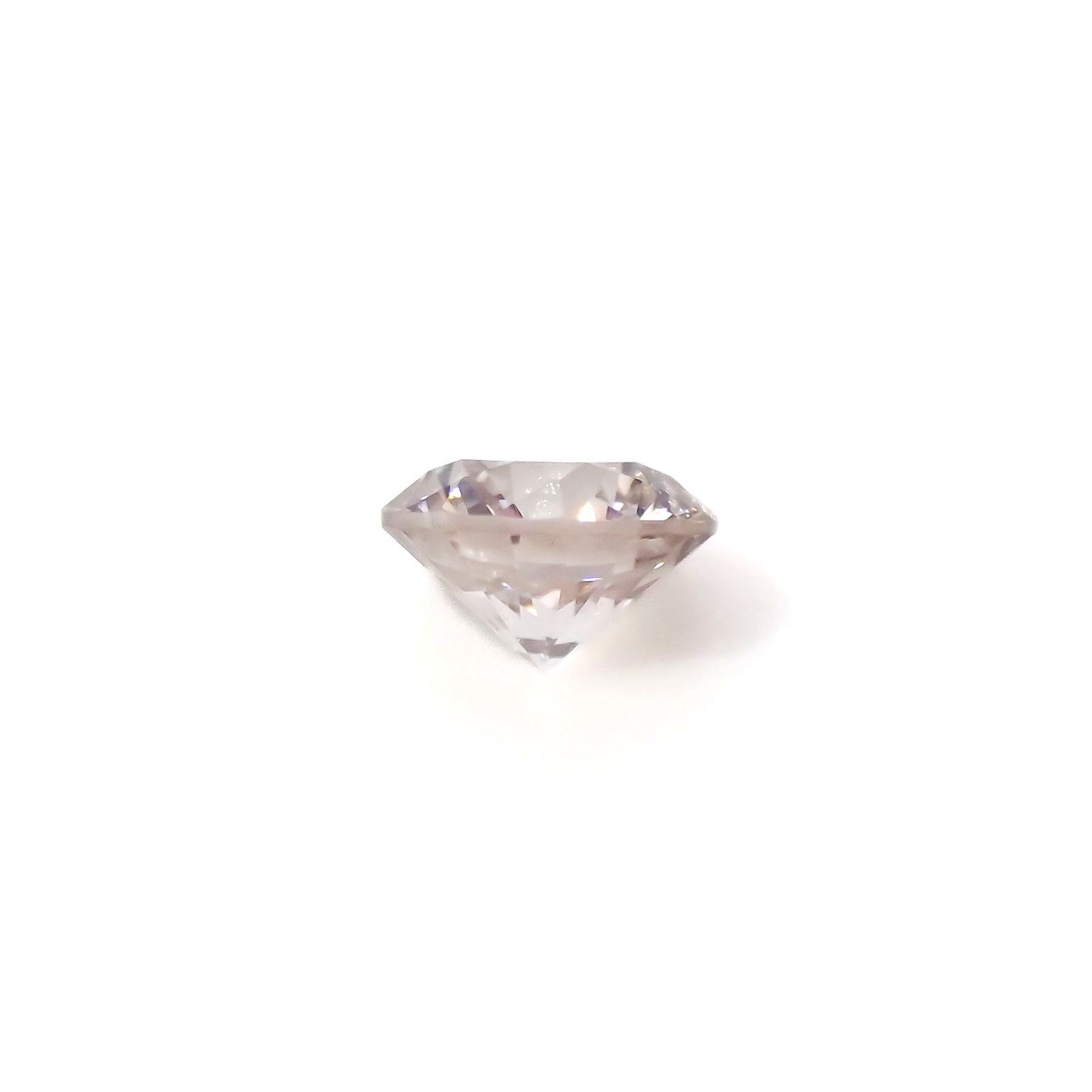 ピンクダイヤモンド(宝石名ダイアモンド SI-2/VERY LIGHT BROWNISH PINK) 0.069ct ソ付(CGL)[230120137]2.56x2.59mm前後