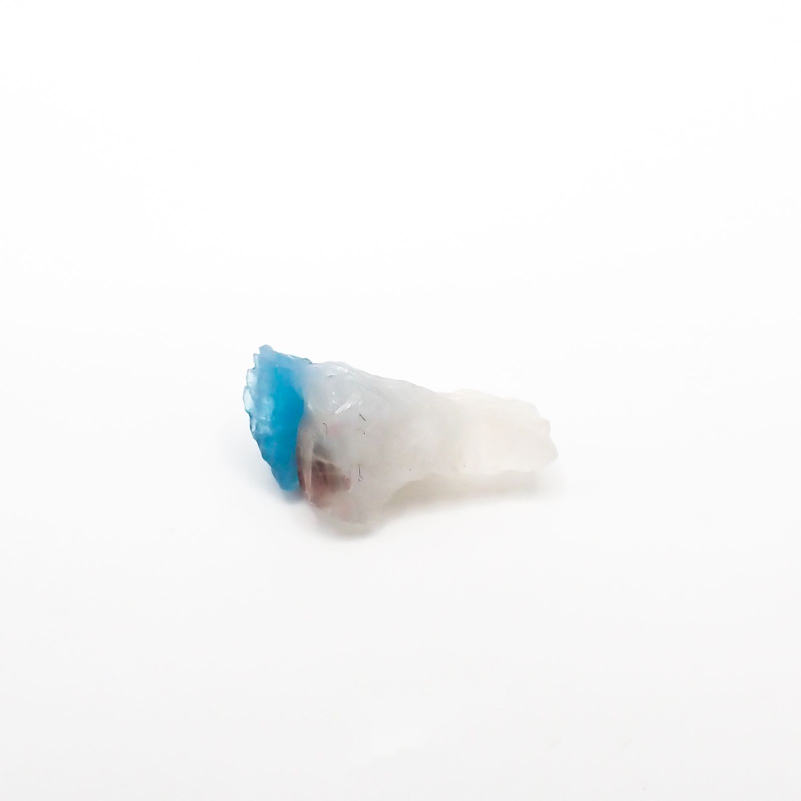 パライバトルマリンインクォーツ ブラジル・バターリャ鉱山産 原石・結晶  3.84ct[210611361]16.1×9.6mm前後