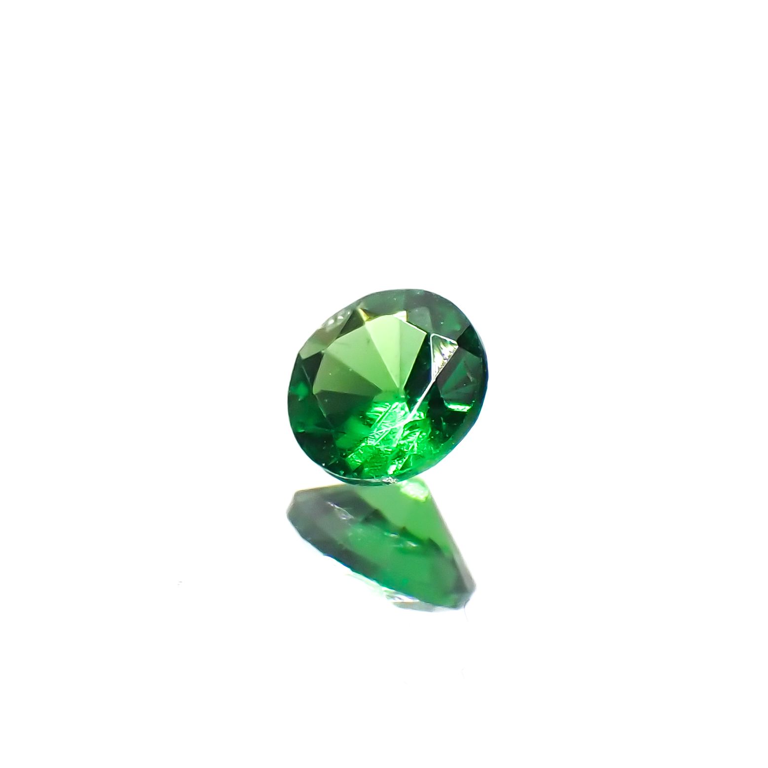 ツァボライト(宝石名グリーン グロッシュラー・ガーネット)タンザニア産 0.13ct 識別済[240226096]3.1x3.1mm前後
