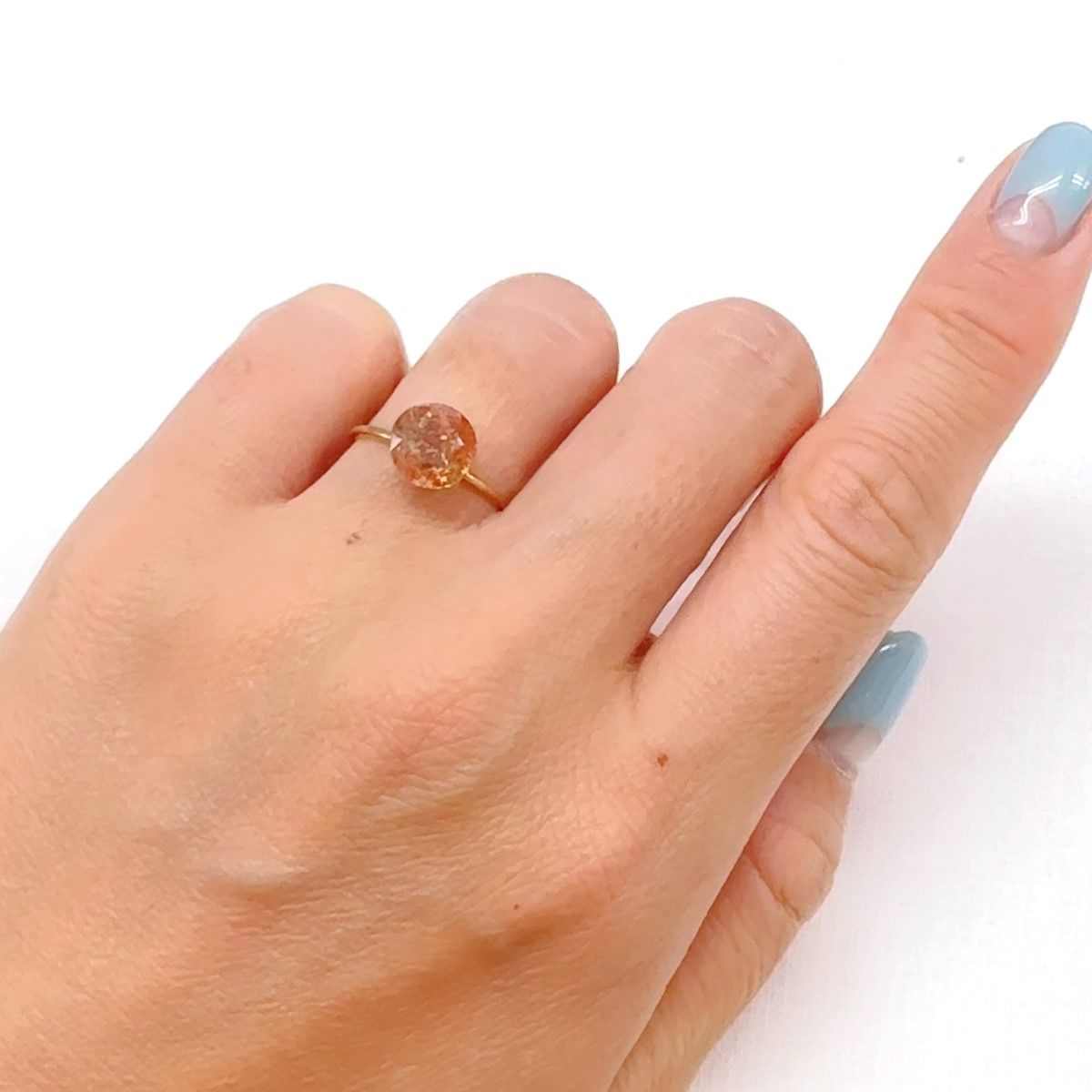 イリュージョンサンストーン タンザニア産 1.84ct[240728543]7.8x7.8mm前後