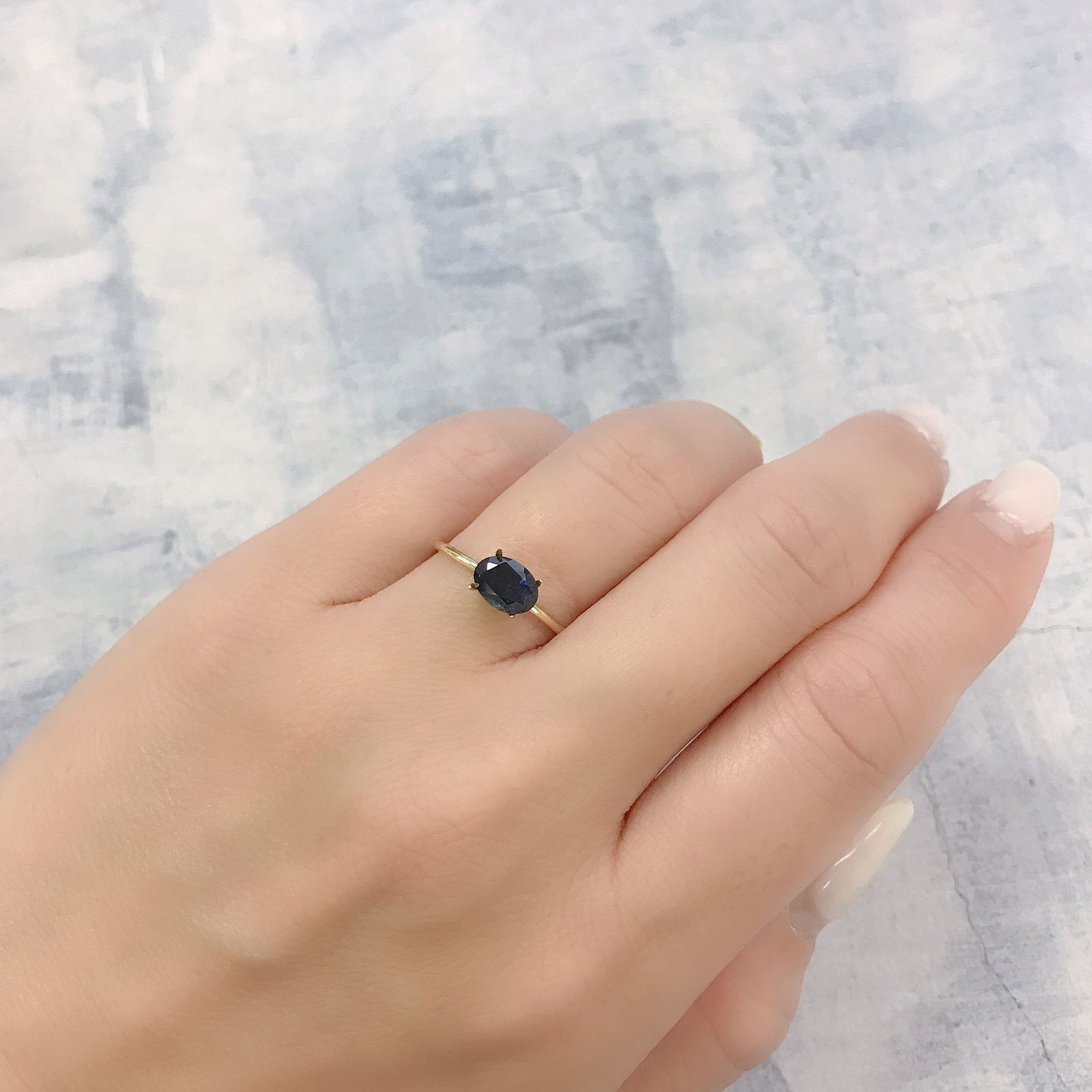 モンタナサファイア(宝石名サファイア)アメリカ・モンタナ州産 1.17ct 識別済[220616649]7.1x5.1mm前後