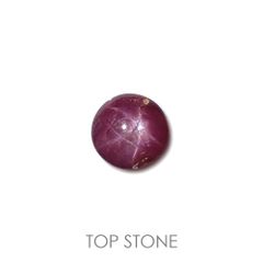 スタールビー(宝石名スター・ルビー)インド産 0.92ct 識別済[220616107]5.9x5.9mm前後