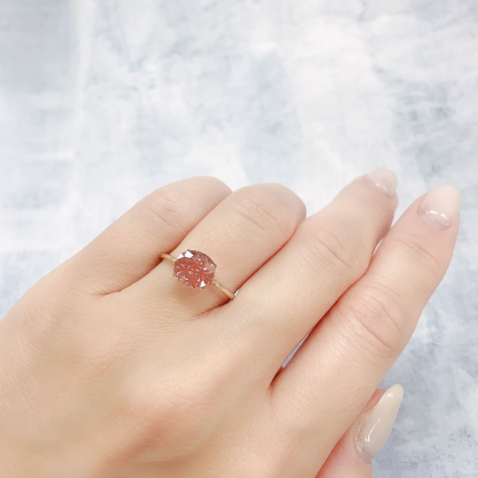 ◇甲州貴石切子Plus Three◇ピンクトルマリン カード付き(宝石名ピンク・トルマリン)ルワンダ産 1.41ct 識別済[220114594]8x7.1mm前後