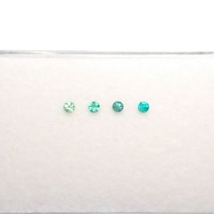 パライバトルマリン カラーグラデーション4pcsセット ブラジル産 0.19ct(4pcs合計)[230220500]2.2x2.2mm前後