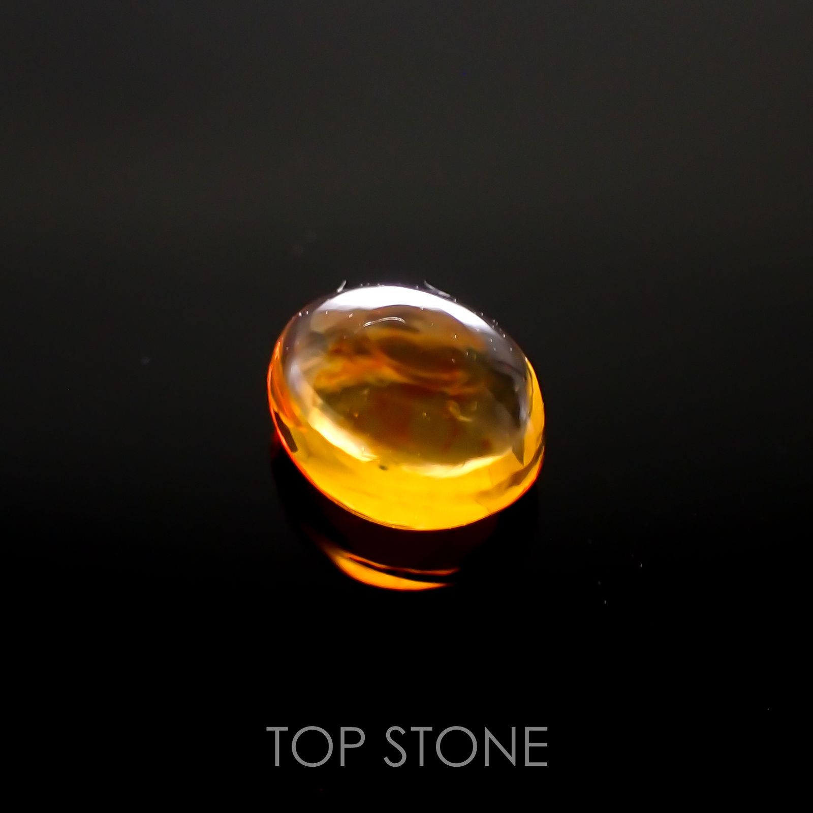ファイヤーオパール(宝石名ファイヤー・オパール) メキシコ産 0.86ct 識別済[20085106]7×5.5mm前後
