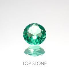 エメラルド(宝石名エメラルド) コロンビア産 0.311ct ソ付(彩珠)[211013171]4.6×4.6mm前後