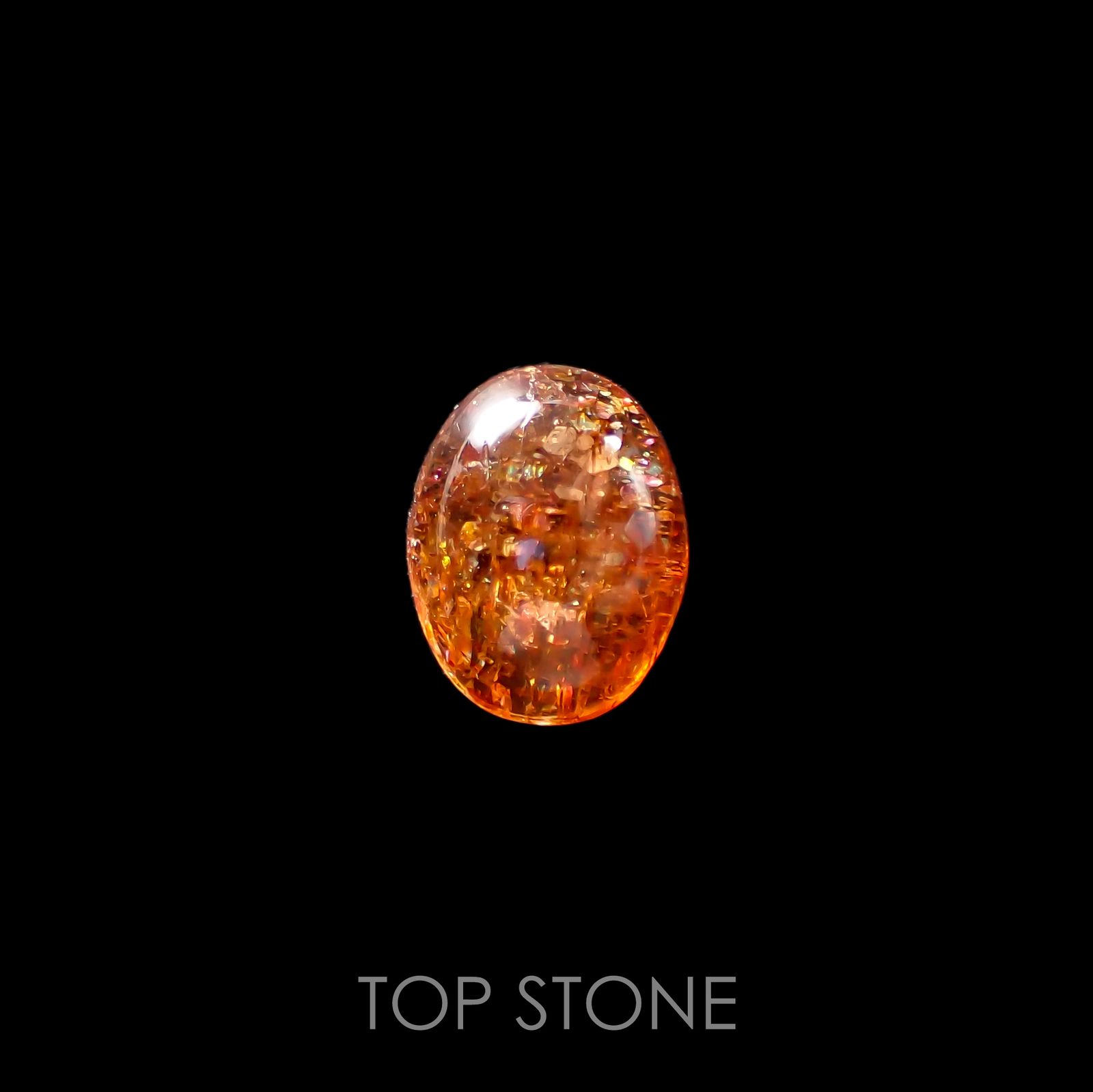 イリュージョンサンストーン(宝石名フェルドスパー) タンザニア産 1.84ct 識別済[211013338]9.2×7.2mm前後