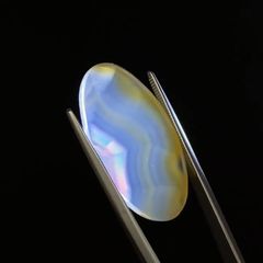 アイリスアゲート スライス メキシコ・チワワ州産 12.31ct[240527805]29.2x14.5mm前後