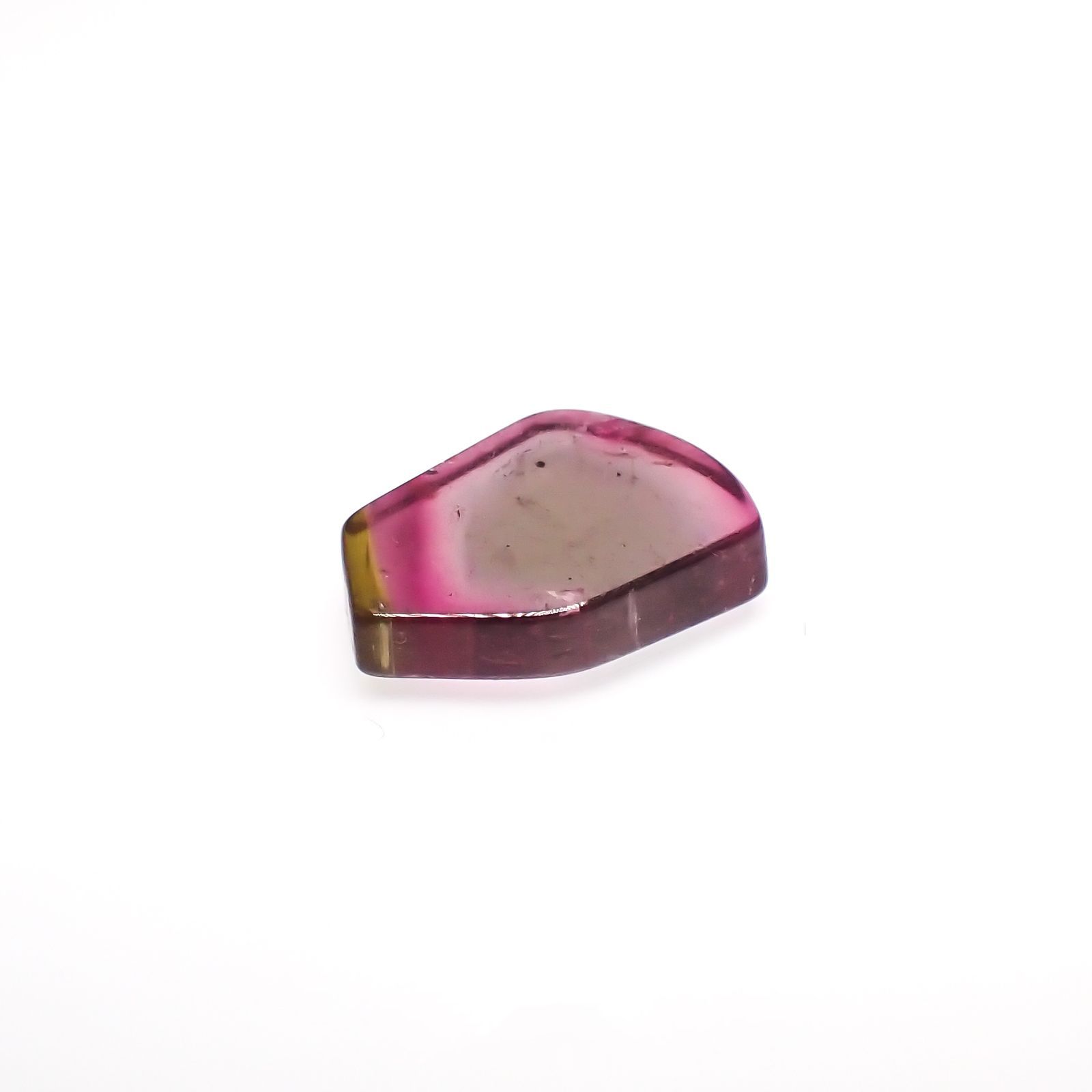 ウォーターメロントルマリン 原石スライス  ブラジル産 4.37ct[221018619]13.2x10.2mm前後