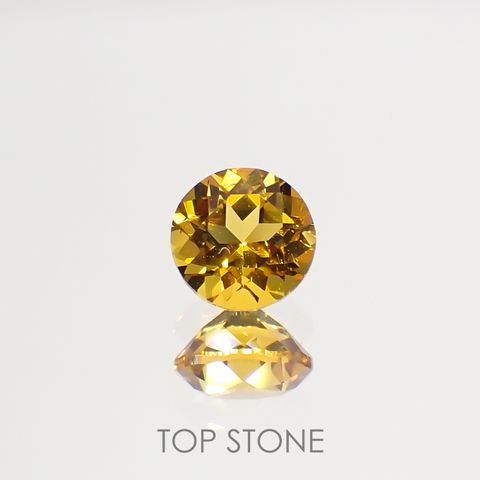 ゴールデンベリル(宝石名ゴールデン・ベリル)ブラジル産 0.46ct 識別済[220115420]4.9x4.9mm前後