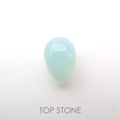 ブルーオパール(宝石名ブルー・コモン オパール)ペルー産 4.398ct ソ付(彩珠)[220817312]14.4x9.7mm前後