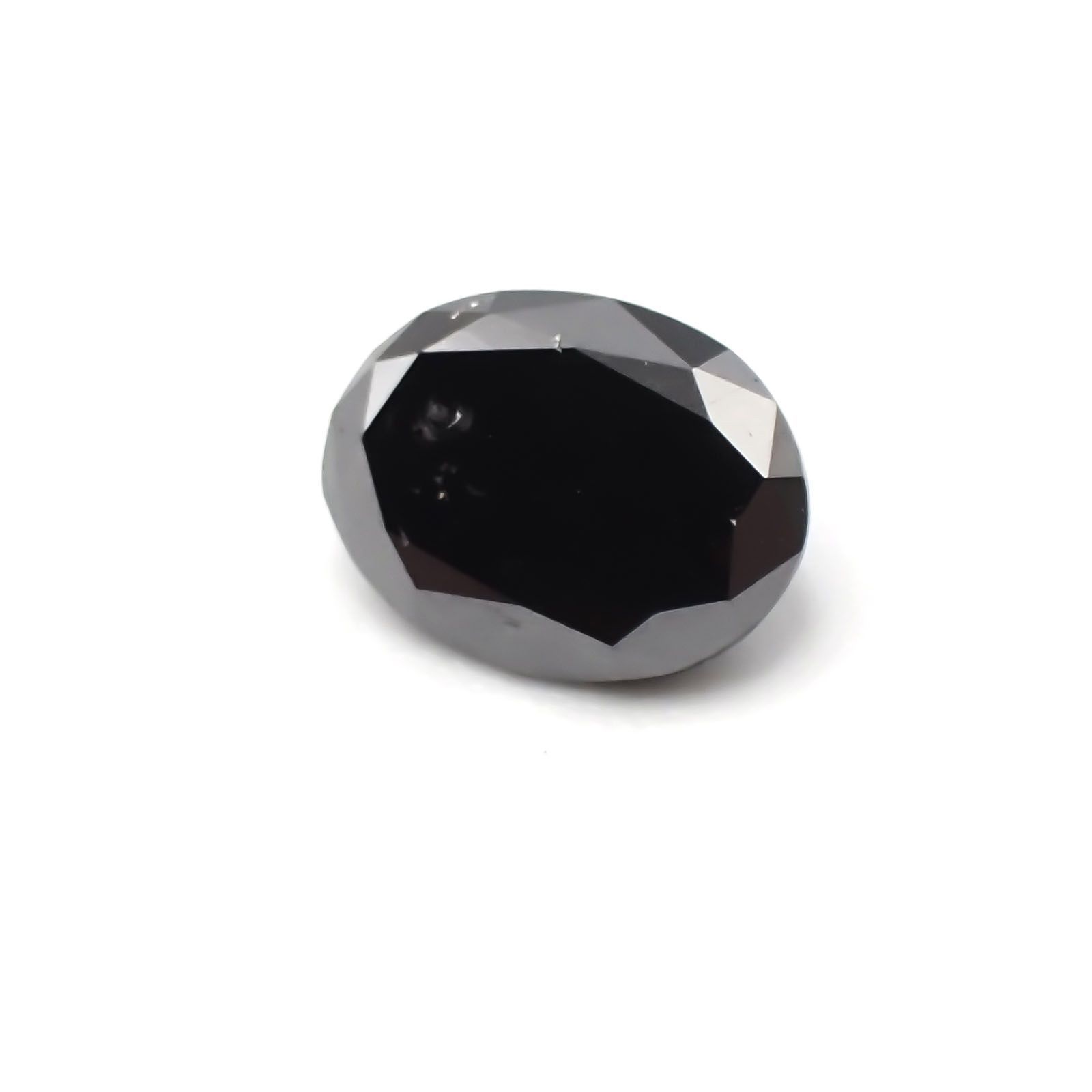 ブラックダイヤモンド(宝石名ダイアモンド) ジンバブエ産 1.25ct 識別済[210410136]8.1×6.1mm前後