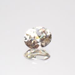 シャンパンカラージルコン(宝石名ジルコン)スリランカ/カンボジア産 0.59ct 識別済[230722984]5.2x4.1mm前後