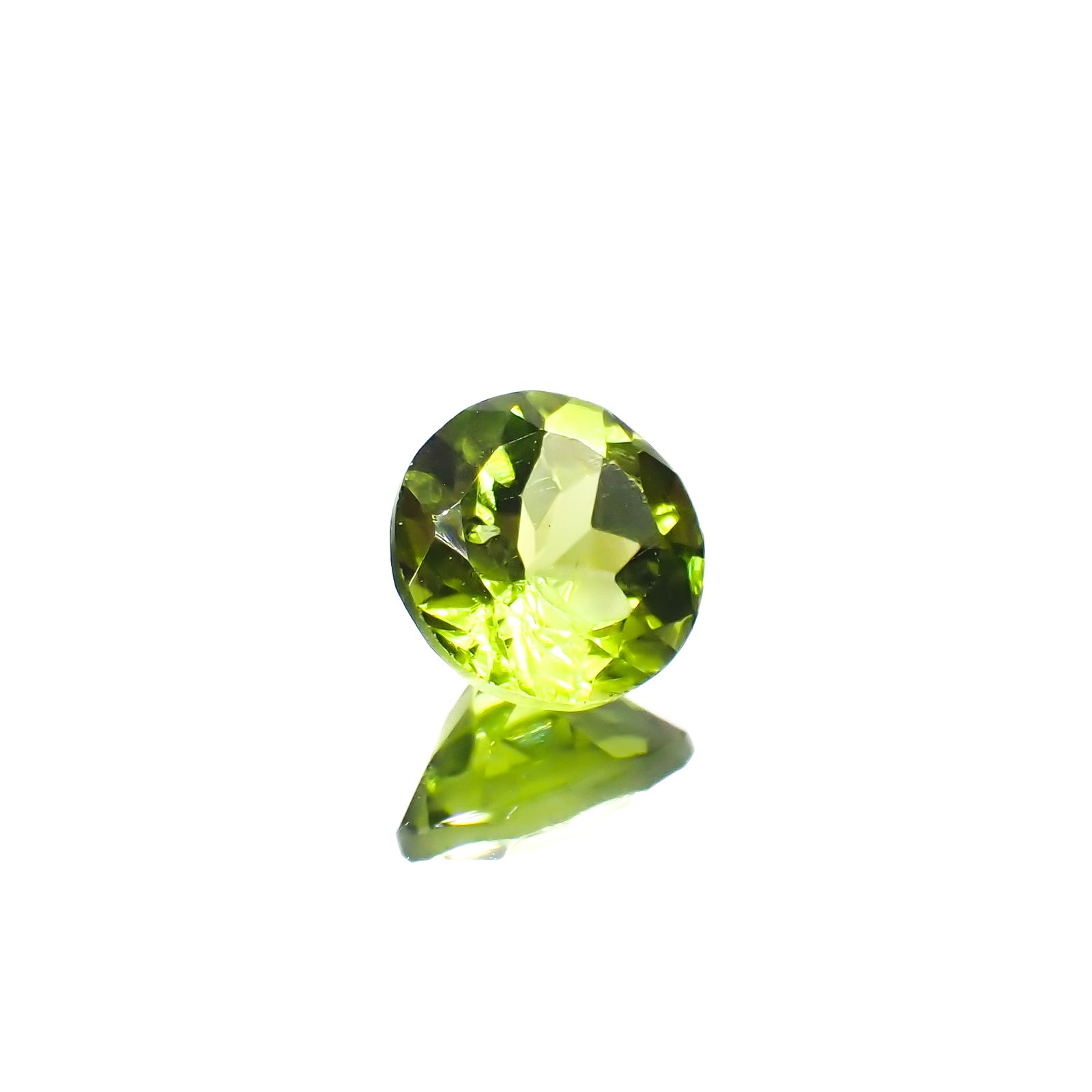 リリーパッドペリドット アメリカ・アリゾナ州産 2.17ct [231224597]7.9x7.9mm前後
