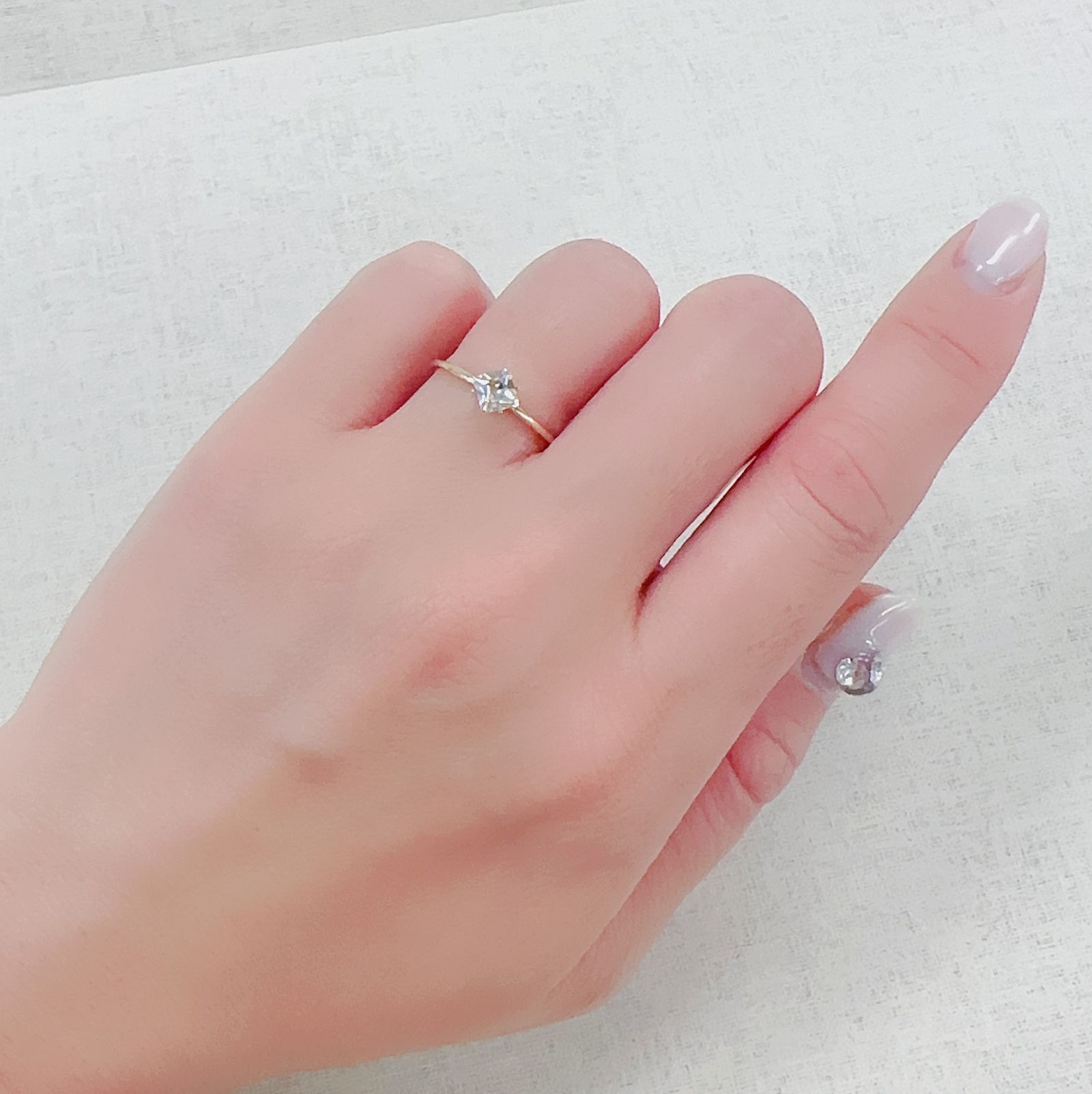 ◇プリンセスカット◇シャンパンカラージルコン スリランカ/カンボジア産 0.56ct[230421643]4.3x4.2mm前後