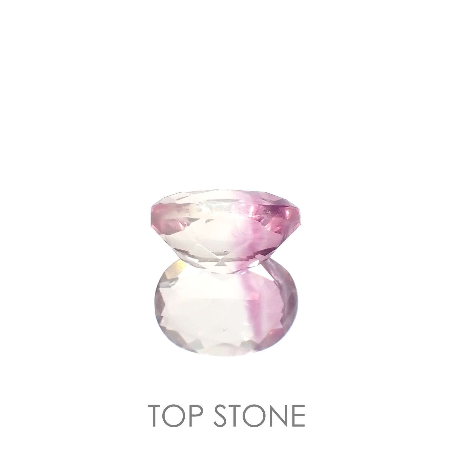 バイカラーフローライト 中国産 1.60ct[230120176]8.1x6.1mm前後