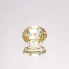 イエロージルコン(宝石名ジルコン)スリランカ/カンボジア産 1.60ct 識別済[220114834]7x5.8mm前後
