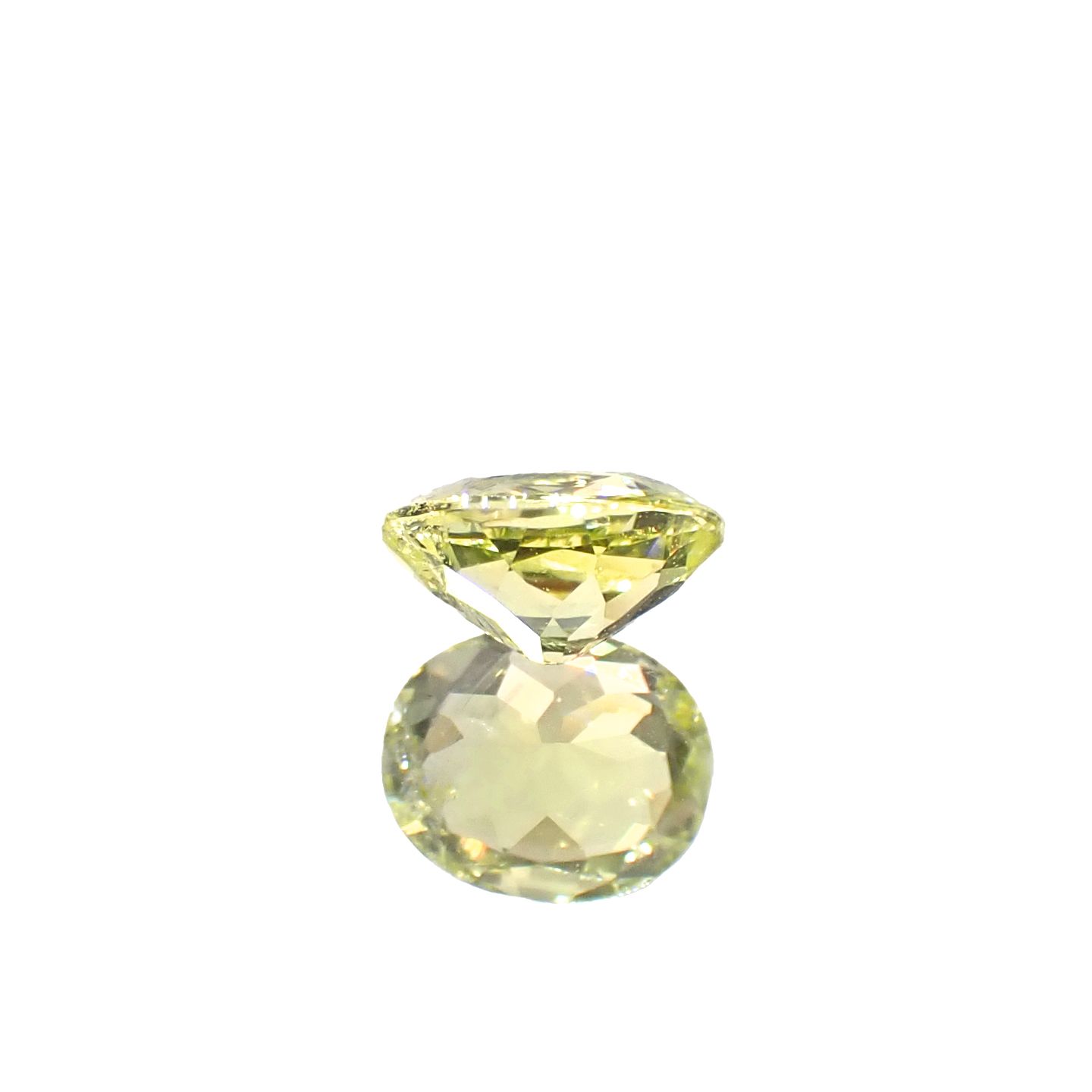 イエローゾイサイト(宝石名イエロー・ゾイサイト)タンザニア産 0.383ct ソ付(彩珠)[250630566]5x4.1mm前後