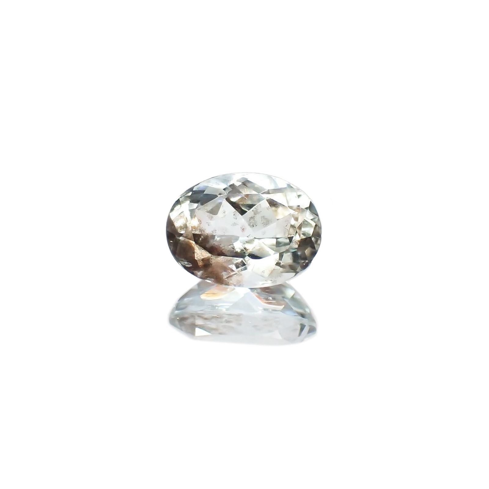 アベンチュリンアクアマリン(宝石名アクアマリン) ナイジェリア産 識別済 3.06ct / 10.8x8.1mm前後 [210712967]