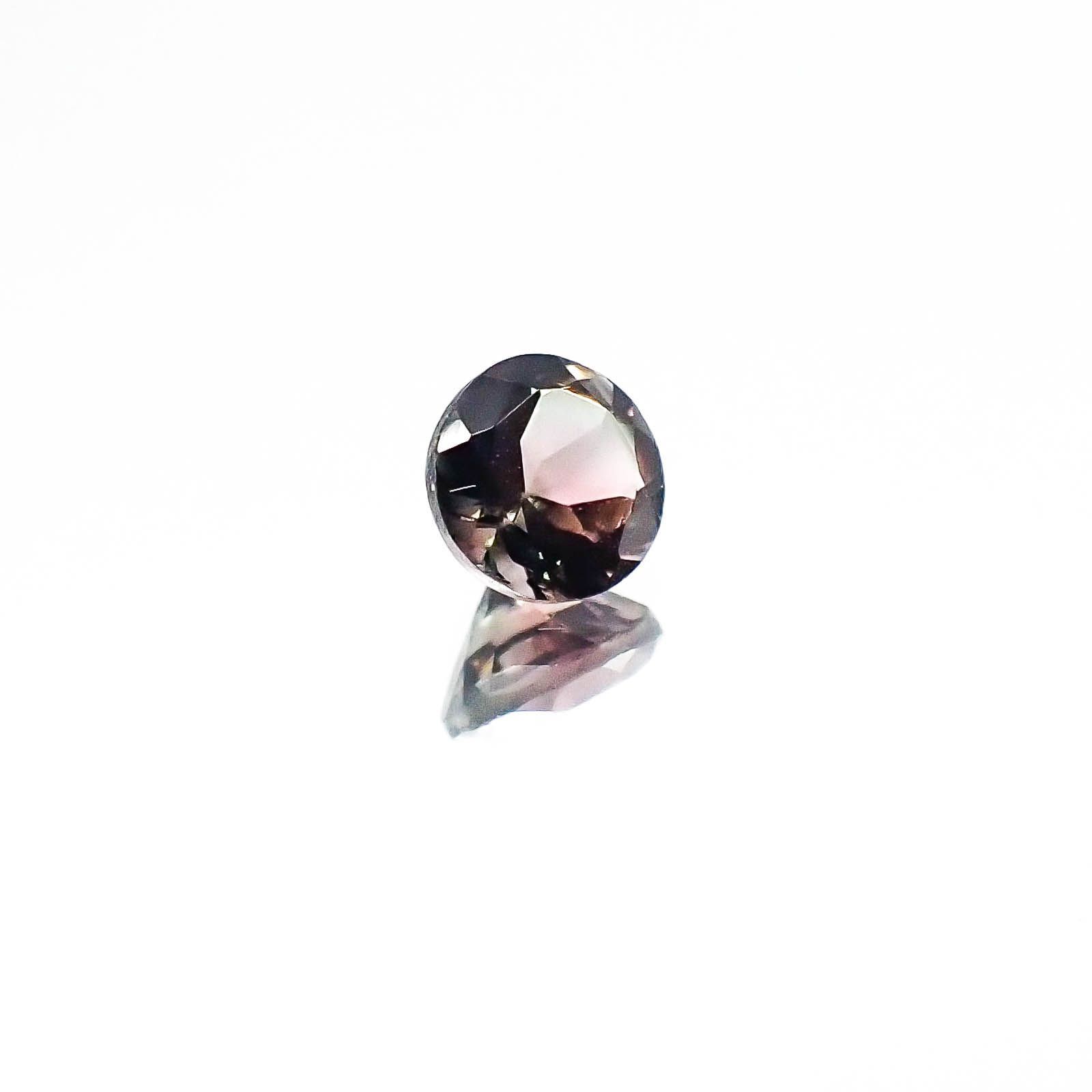 バイカラートルマリン(宝石名バイカラー・トルマリン)ブラジル産 0.36ct 識別済[231023865]4.4x4.4mm前後
