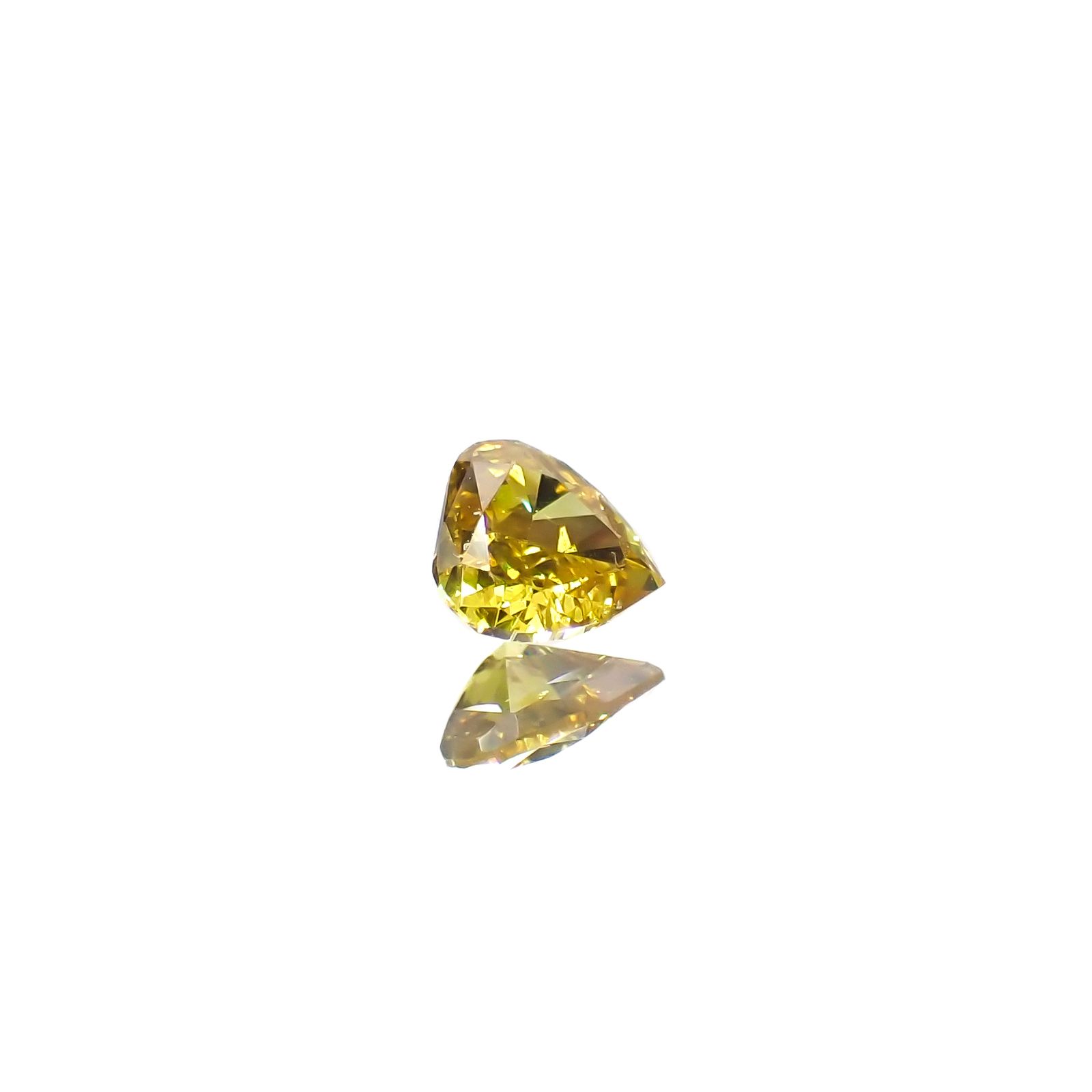 イエローダイヤモンド I-1/FANCY DEEP ORANGY YELLOW(宝石名ダイアモンド) 0.109ct ソ付(CGL)[240125394]3.22x3.27mm前後
