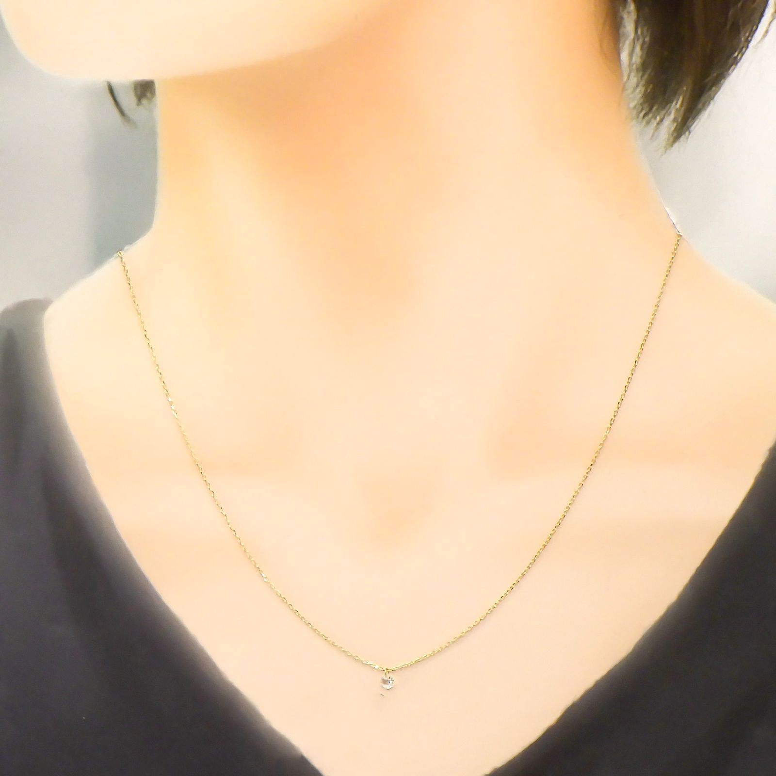 ◇La terre(ラ・テール)◇K18ダイヤモンドチャーム TTLC/SI (宝石名ダイアモンド) 0.122ct 識別済[220115350]3.1x3.1mm前後