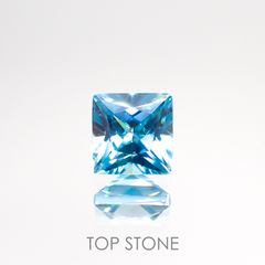 ◇プリンセスカット◇ブルージルコン(宝石名ジルコン) カンボジア産 1.01ct 識別済[210913435]5×4.9mm前後