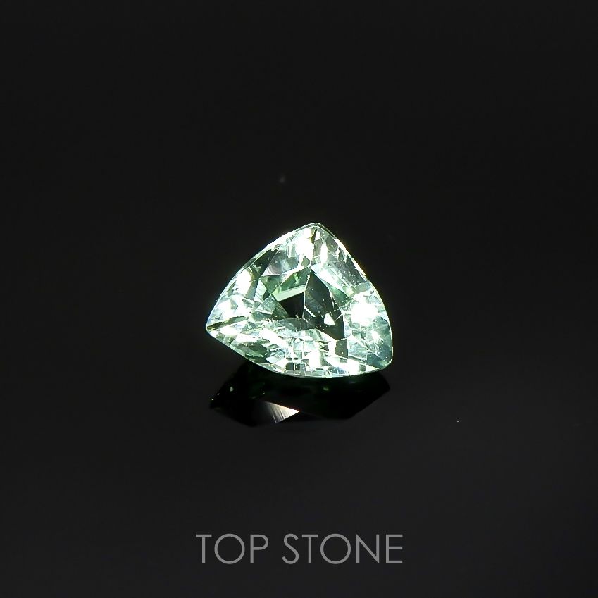 ブルーグリーントルマリン(宝石名トルマリン)アフガニスタン産 0.64ct 識別済[220115309]5.3x6.4mm前後