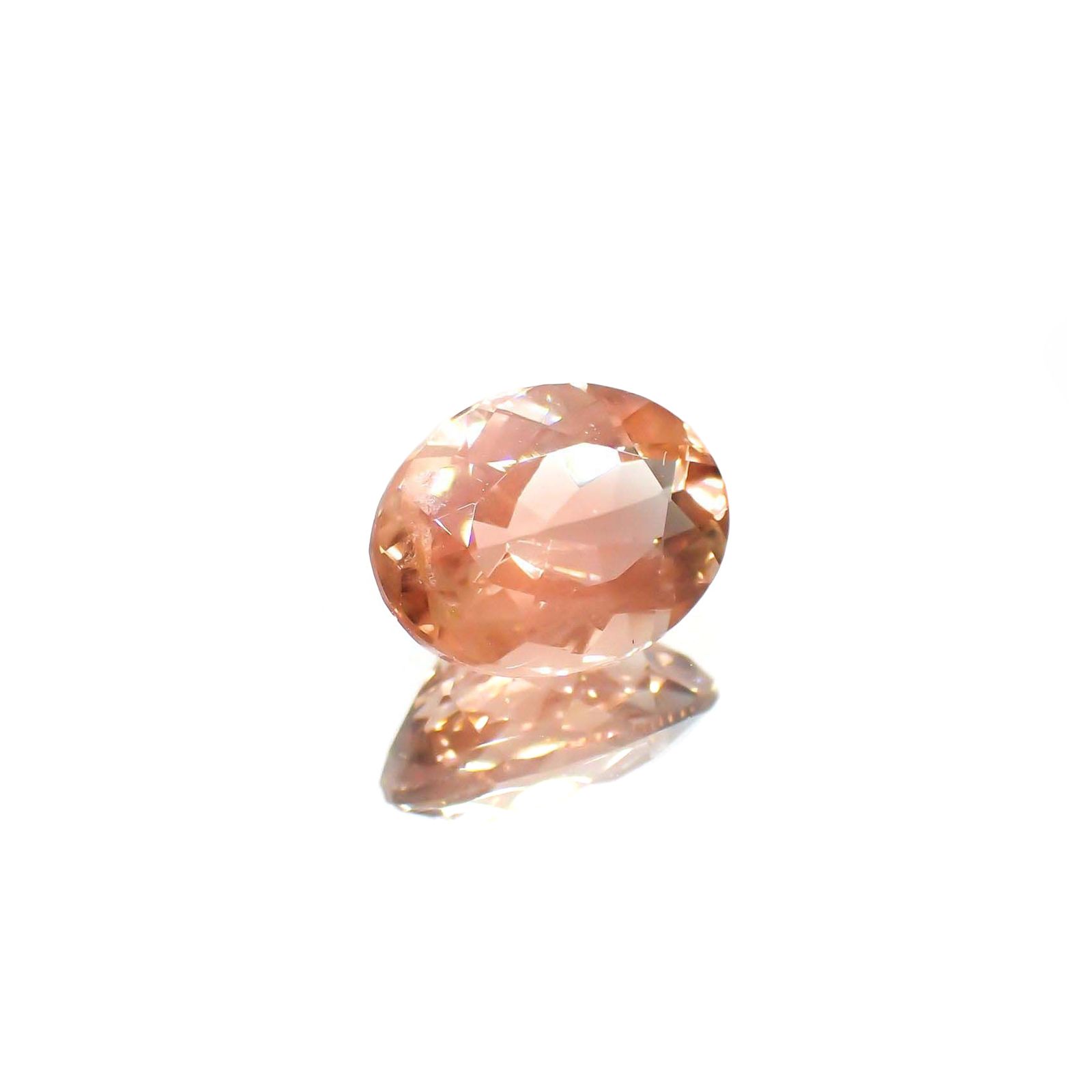 オレゴンサンストーン(宝石名ラブラドライト)アメリカ・オレゴン州産 識別済 1.88ct / 9.3x7.1mm前後 [230722703]