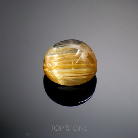ルチルクォーツ(宝石名ルチルレイテッド・クォーツ) ブラジル産 2.22ct 識別済[211013313]7.8×7.7mm前後