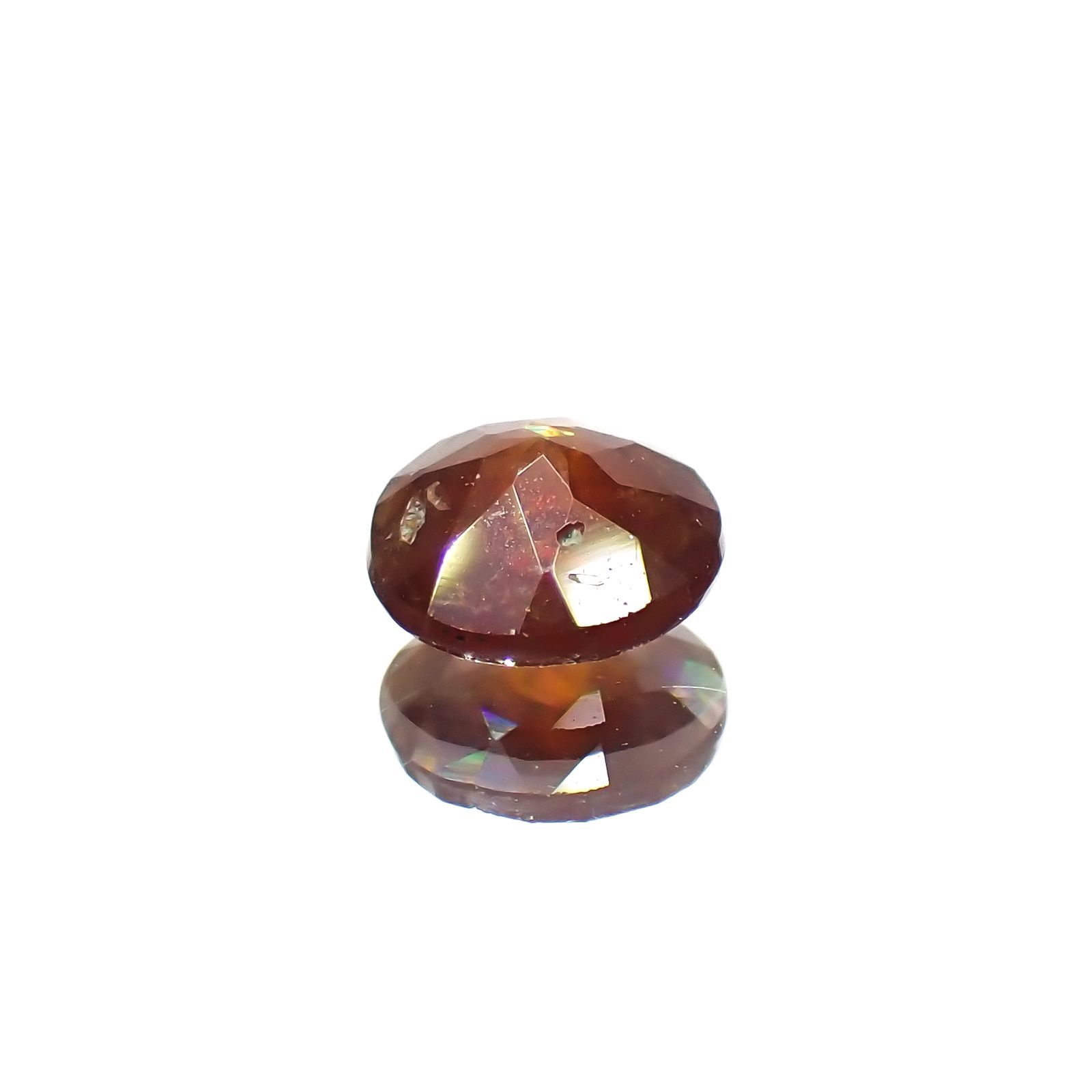 レインボーガーネット 日本・奈良県天川村産 0.48ct[230521956]4.7x4.6mm前後